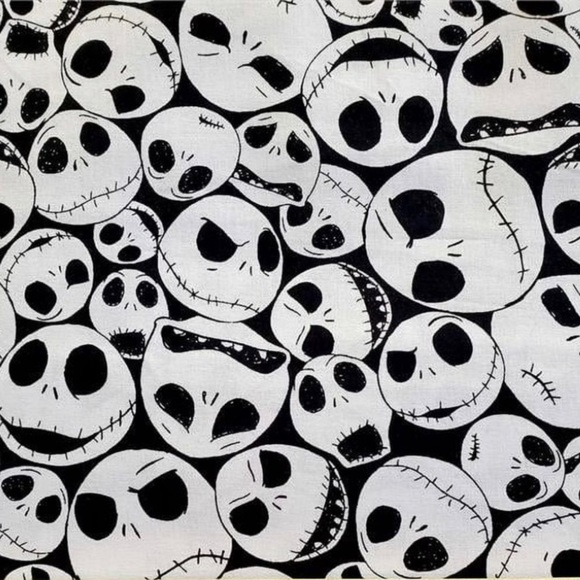 Nightmare Before Christmas Fabric Jack Skellington Cotton Fabric by the Yard - Picture 1 of 4